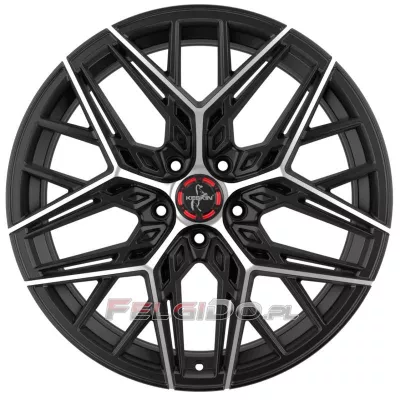 felga Keskin KT25 czarna polerowana front