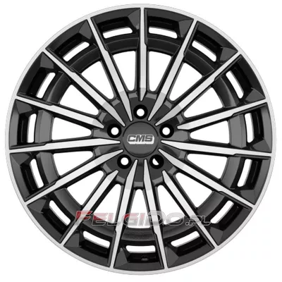 felga CMS C38 czarna polerowana front
